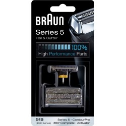 photo de Braun 51S Combi Pack silver, grille et couteau pour rasoir électrique séries 5 version 2008 / Activator / 360 complète
