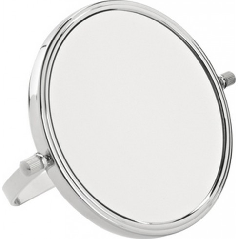 Miroir grossissant, X10, miroir maquillage, rasage, en métal à poser de diamètre 15cm