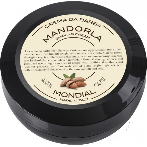 Savon à Raser amande douce, savon a barbe mandorla, savon de rasage MONDIAL SHAVING TP-75-M