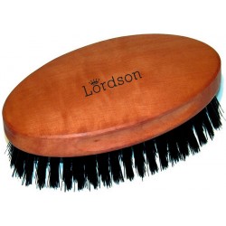photo de Brosse Barbe & Moustache Ovale 10 rangs 11.3cm Poirier, pur poil sanglier LORDSON