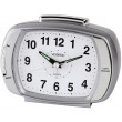 Réveil quartz  gris métal sonnerie cloche ou mélodie VEDETTE