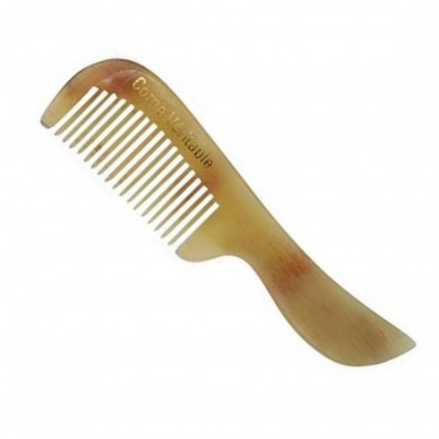 Peigne à barbe courte en corne véritable 11,5 cm - Le Père Lucien