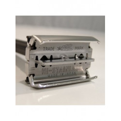 Rasoir de sûreté PARKER 90R, rasoir de sécurité à ouverture papillon et peigne fermé, manche 10 cm