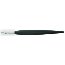 Repousse Cuticules 12.5cm, embout cuillère, manche noir ERBE
