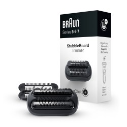 Tête Tondeuse BRAUN barbe de 3 jours EasyClick Séries 5,6 et 7, 4 sabots de 0.5 à 2.3mm