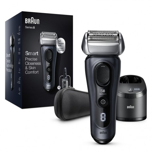 Rasoir rechargeable W&D Black Séries 8 8463CC, Station Clean&Charge 5 en 1 BRAUN Rasoir rechargeable W&D Black Séries 8 8463CC, Station Clean&Charge 5 en 1 BRAUN