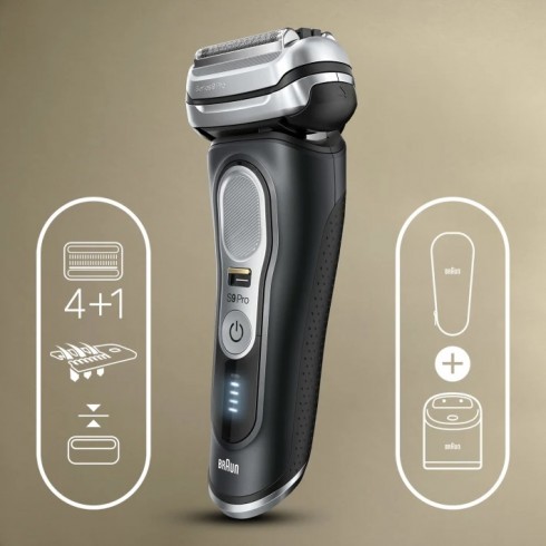 Rasoir rechargeable BRAUN W&D Noir Séries 9 9460cc, Station Clean&Charge Rasoir rechargeable BRAUN W&D Noir Séries 9 9460cc, Station Clean&Charge