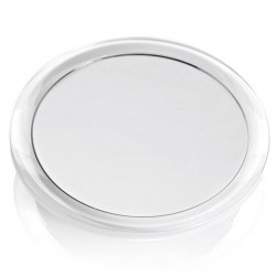 Miroir grossissant, X5, ventouse, miroir maquillage, de rasage, acrylique, diamètre 12.5 cm