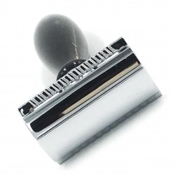 Rasoir de Sureté PARKER, rasoir de securité PARKER, rasoir ouverture totale 12RRasoir Sûreté à manche en corne sombre, ouverture