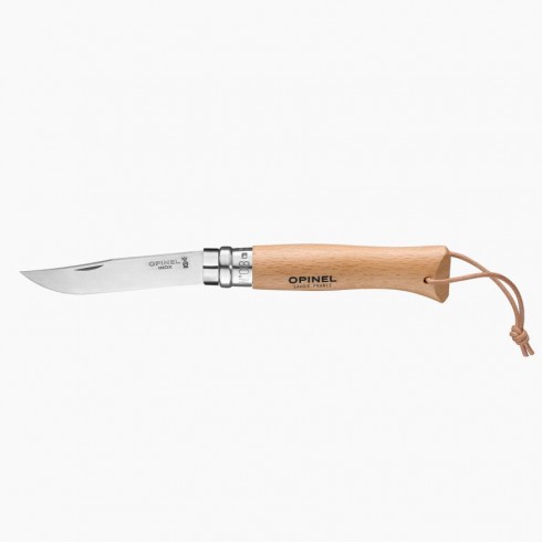 Couteau OPINEL Baroudeur N°8 lien cuir inox