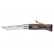 couteau opinel baroudeur n°8 noir brun inox