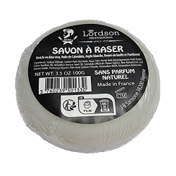 Savon à barbe LORDSON, savon de rasage 100g Aloe Vera Naturel