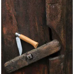 Couteau OPINEL Tradition Luxe N°8 manche en Chêne, lame 8.5cm