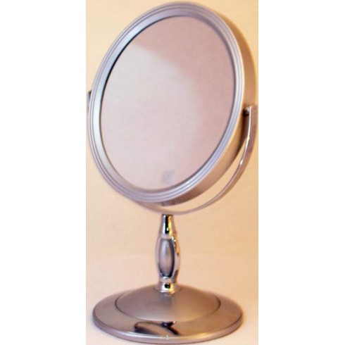 Miroir grossissant, X5, miroir maquillage, de rasage, sur pied, diamètre 17.5cm