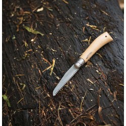 Scie N°12 OPINEL manche hêtre naturel lame acier carbone 12cm