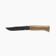 Couteau OPINEL Chêne BLACK N°8 à lame noire 8.5cm dans son plumier