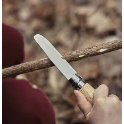 Mon 1er OPINEL lame arrondie, naturel manche hêtre
