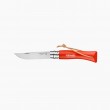 Couteau OPINEL Baroudeur N°7 lien cuir, Orange, inox