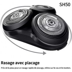 tete de rasoir PHILIPS pour rasoir électrique Philips Séries 5000, AquaTouch  SH50/50 