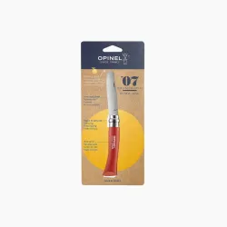 Couteau mon 1er opinel lame arrondie naturel manche rouge