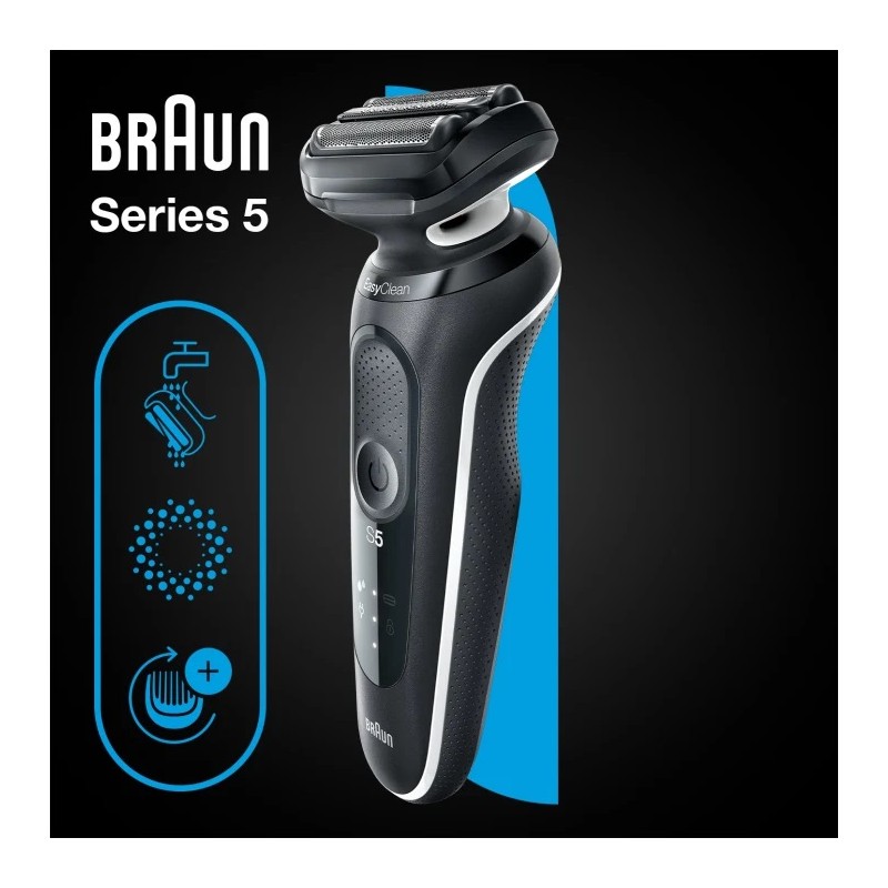 Rasoir Braun Séries 5 51-W1000S, rechargeable , Wet & Dry, AutoSense - Le  comptoir du Barbier