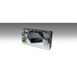 Radio reveil  MUSE LED à intensité lumineuse réglable, Tuner FM, double alarme, 20 stations préréglées