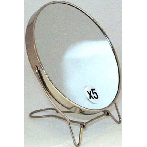 Miroir grossissant, X5, miroir maquillage, de rasage, diamètre 13cm