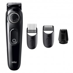 Tondeuse à barbe BRAUN Series 3 BT3420 avec bouton de précision, 4 outils de stylisation, 50 minutes d’autonomie, gris