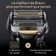 Rasoir électrique Braun 9560CC série 9 PRO+, Wet & Dry, métal noble, station de lavage, smartcare, étui voyage
