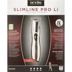 Tondeuse de finition SLIMLINE PRO LI ANDIS, batterie lithium, socle de charge, 4 sabots