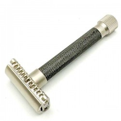 Rasoir de sureté réglable, rasoir de sécurité PARKER, peigne ouvert, graphite, réglable selon la dureté de la barbe