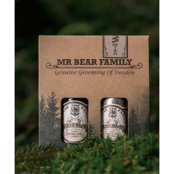 Coffret soin barbe MR BEAR FAMILY baume et huile à barbe woodland 50ml