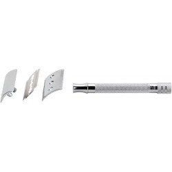 Rasoir de Sécurité Merkur 25001, rasoir de sureté à peigne ouvert et ouverture totale, acier de Solingen