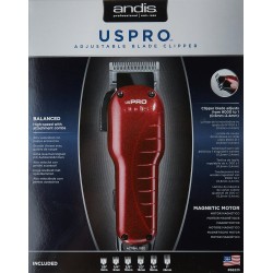 photo de Tondeuse cheveux secteur US PRO rouge moteur magnétique 8W ANDIS