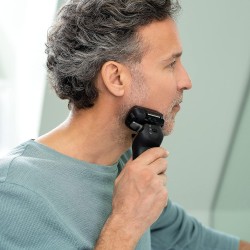 Rasoir électrique PANASONIC  ES-LS6A, rechargeable, 6 lames, Wet & Dry, tête multiflex, noir, puissant moteur linéaire