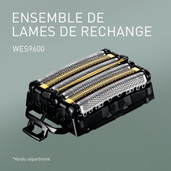 Rasoir électrique PANASONIC  ES-LS6A, rechargeable, 6 lames, Wet & Dry, tête multiflex, noir, puissant moteur linéaire