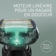 Rasoir électrique PANASONIC  ES-LS9A, rechargeable, 6 lames, noir, puissant moteur linéaire, Wet & Dry + station de nettoyage