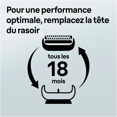 Tête De Rasoir De Rechange Pour Braun Series 8 (modèle 83M) - 1 Pièce Argentée