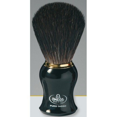 Blaireau de rasage, blaireau rasage, blaireau barbe pur poil noir pure Badger 666 OMEGA