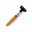 photo de Rasoir Mach3 manche en bois de Cade (RBCM3) Gentleman Barbier