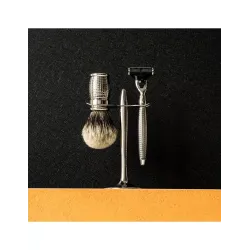 Rasoir mach 3 PLISSON-JORIS J1932.M,  en laiton massif Palladium, collection diamant