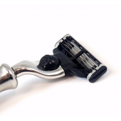 photo de Rasoir Mach3 manche en bois d'Olivier (ROLM3) Gentleman Barbier