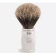 Blaireau plisson, blaireau de rasage, blaireau barbe, Blaireau pur poil gris manche palladium J5922.PG JORIS