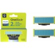 Tete PHILIPS OneBlade anti-friction QP225/50,  Lames de remplacement pour tondeuse OneBlade, pack de 2