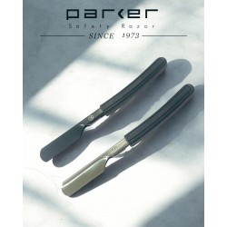 Rasoir droit, Coupe chou PARKER style japonais à lames interchangeables finition noire