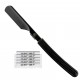 Rasoir droit, Coupe chou PARKER style japonais à lames interchangeables finition noire