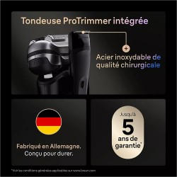 Rasoir électrique Braun Séries 9 PRO+ 9660CC station de nettoyage et étui de voyage