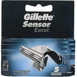 Lames Sensor Excel Gillette, boite de 5, rasoirs Gillette SENSOR
