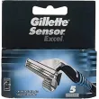 Lames Sensor Excel Gillette, boite de 5, rasoirs Gillette SENSOR