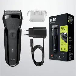 Rasoir electrique BRAUN  300BT S 3 avec ou sans fil, + Tondeuse barbe